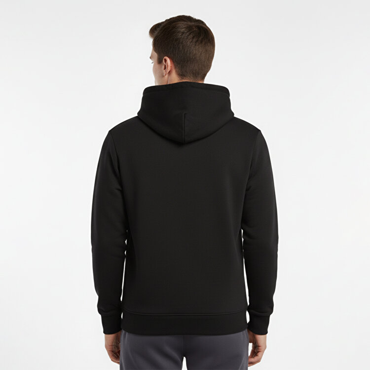 Jack&Jones Lucca Graphic Erkek Siyah Kapüşonlu Sweatshirt