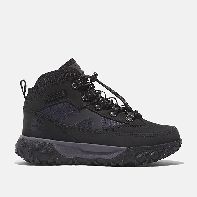 Timberland Green Stride Motion 6 Mid Lace Up Waterproof Çocuk Siyah Bot - Görsel 2