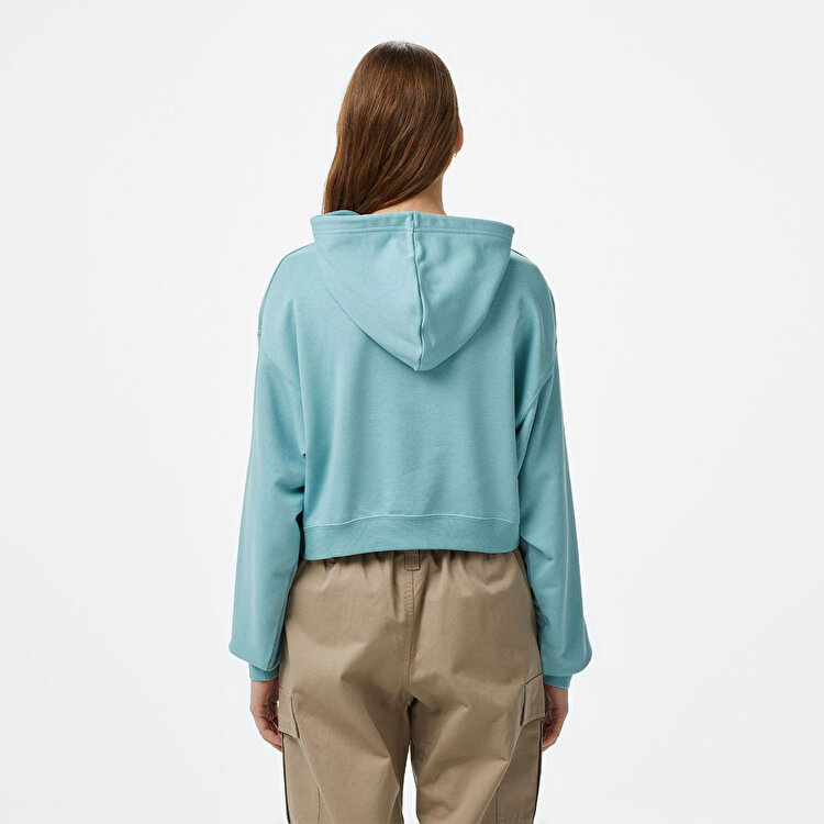 Converse Chuck Taylor Boxy Kadın Mavi Kapüşonlu Sweatshirt