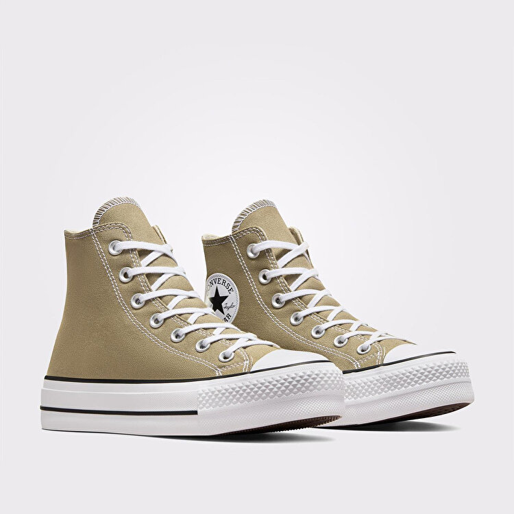 Converse Chuck Taylor All Star Lift Hi Kadın Yeşil Sneaker - Görsel 4
