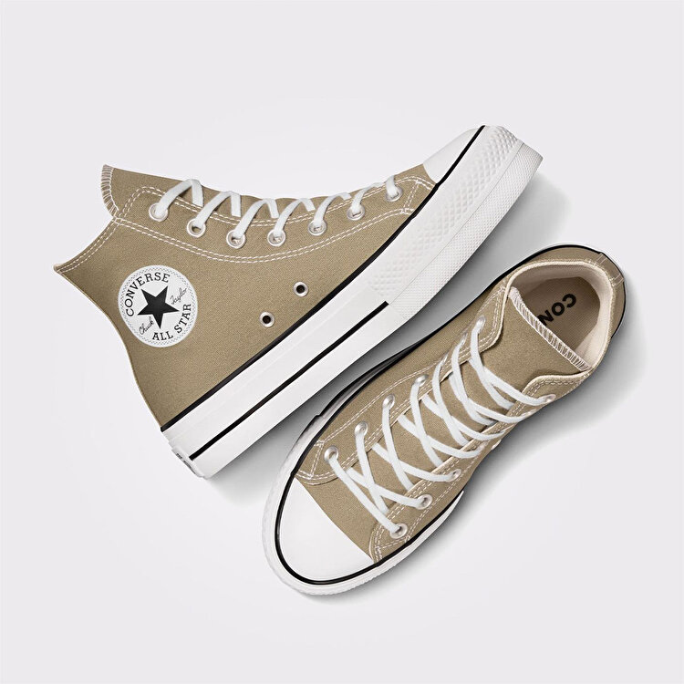 Converse Chuck Taylor All Star Lift Hi Kadın Yeşil Sneaker - Görsel 5