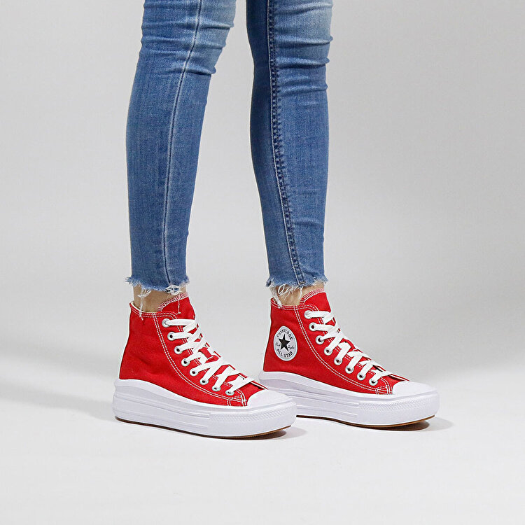 Converse Chuck Taylor All Star Move Kadın Kırmızı Sneaker - Görsel 4