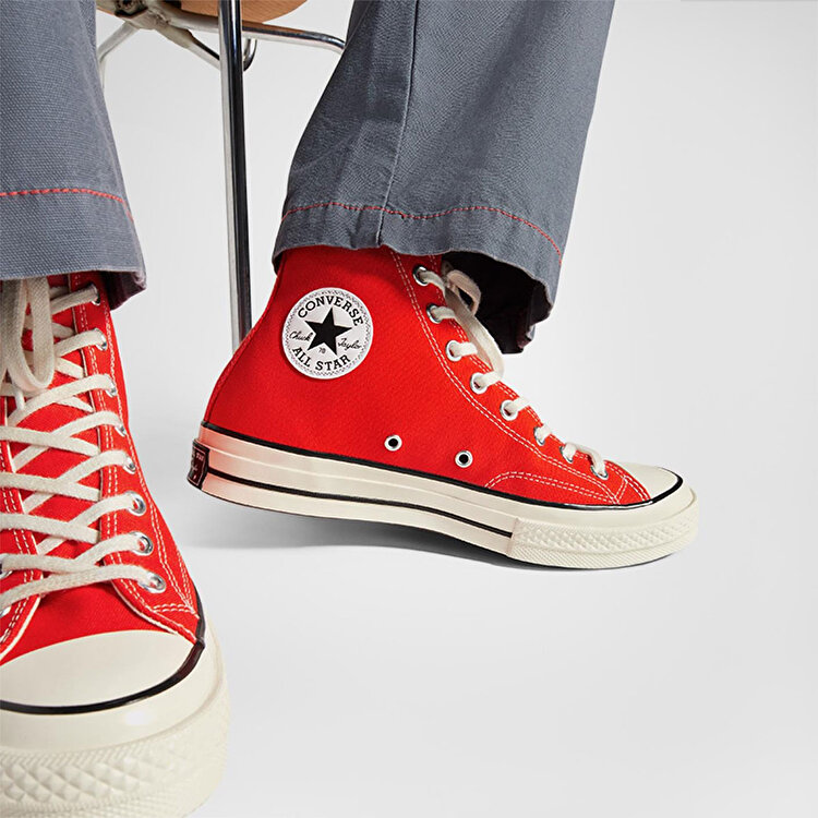 Converse Chuck 70 Hi Erkek Kırmızı Sneaker - Görsel 5