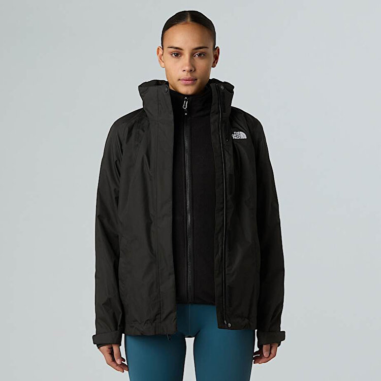 The North Face Evolve II Triclimate Kadın Siyah Kapüşonlu Mont