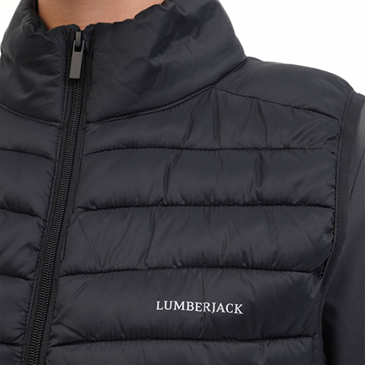 Lumberjack 44SN34 Kadın Siyah Dik Yaka Yelek