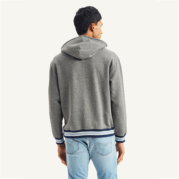 Levi's Brand Logo Mt Erkek Gri Kapüşonlu Sweatshirt