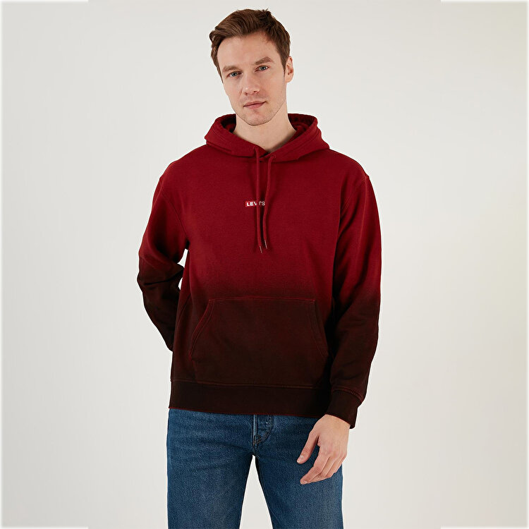 Levi's Relaxed Baby Tab Erkek Kırmızı Kapüşonlu Sweatshirt A4233