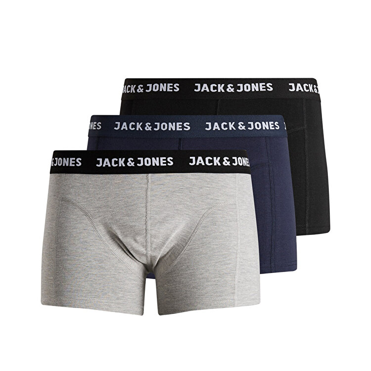 Jack&Jones Anthony 3'lü Erkek Siyah Boxer