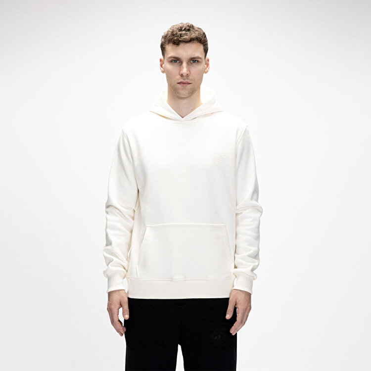 Bad Bear Lake Erkek Ekru Kapüşonlu Sweatshirt