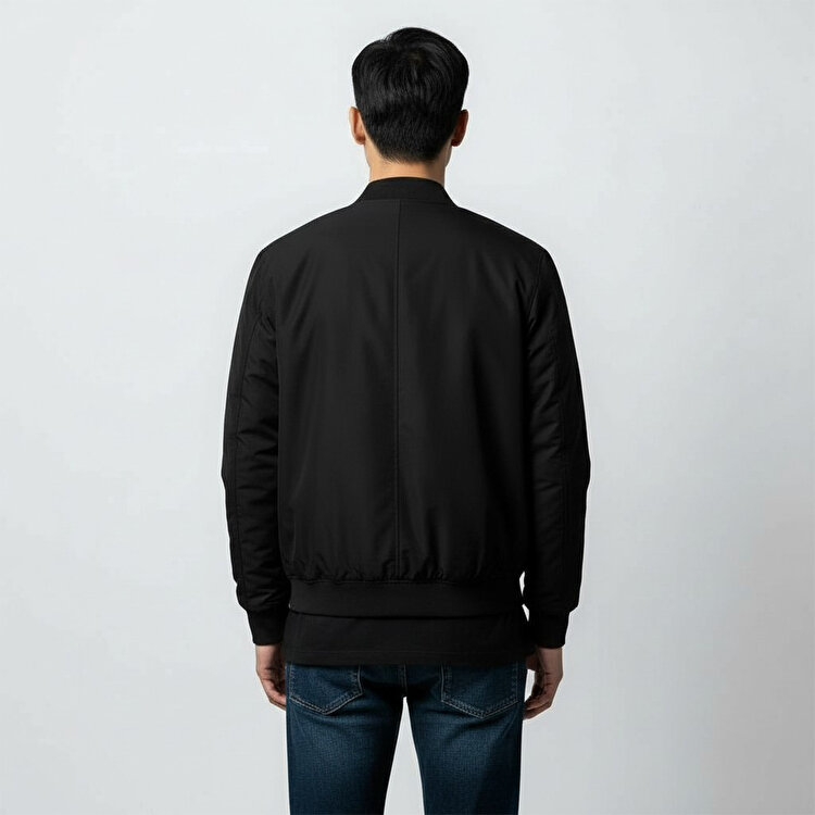 Only&Sons Russel Padded Bomber Erkek Siyah Dik Yaka Ceket