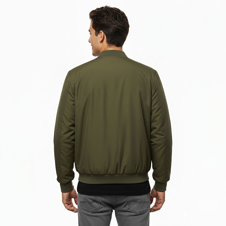 Only&Sons Russel Padded Bomber Erkek Haki Dik Yaka Ceket