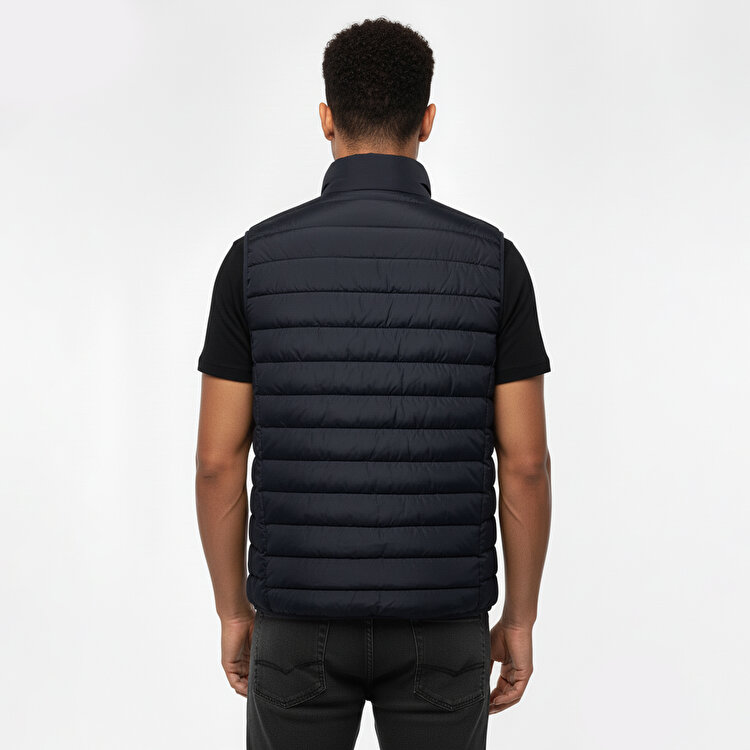 Only&Sons Brody Quilt Erkek Lacivert Dik Yaka Yelek