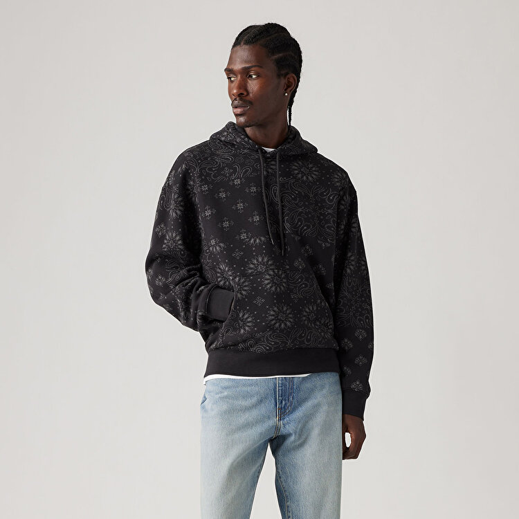 Levis Erkek Siyah Kapüşonlu Sweatshirt