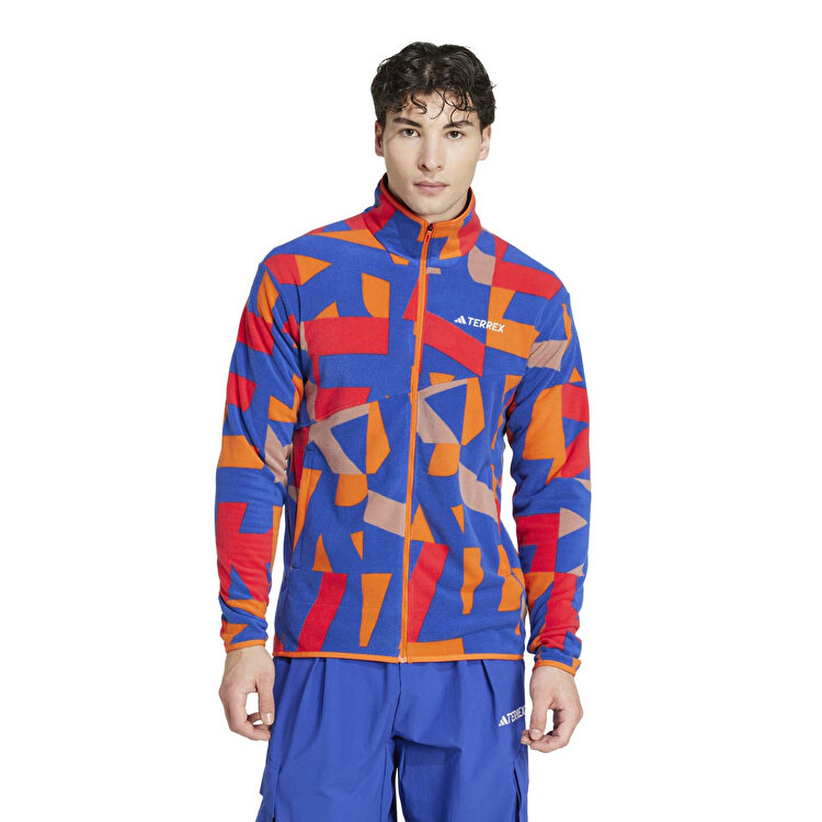 adidas Multi Printed Aop Full Zip Fleece Erkek Dik Yaka Ceket