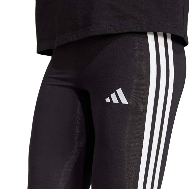 adidas Essentials 3-Stripes Cotton Kadın Siyah Tayt