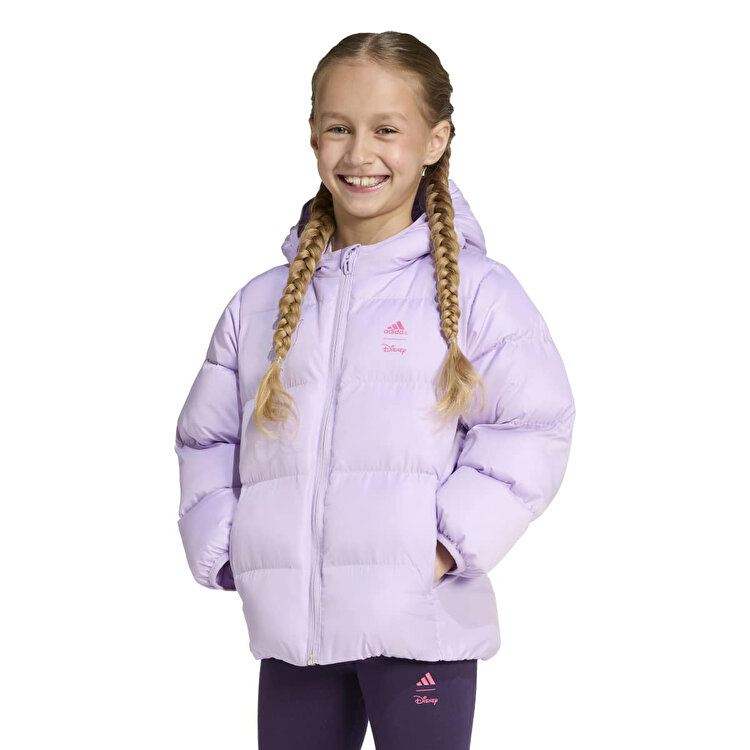 adidas Disnet Minnie Kız Çocuk Mor Kapüşonlu Mont