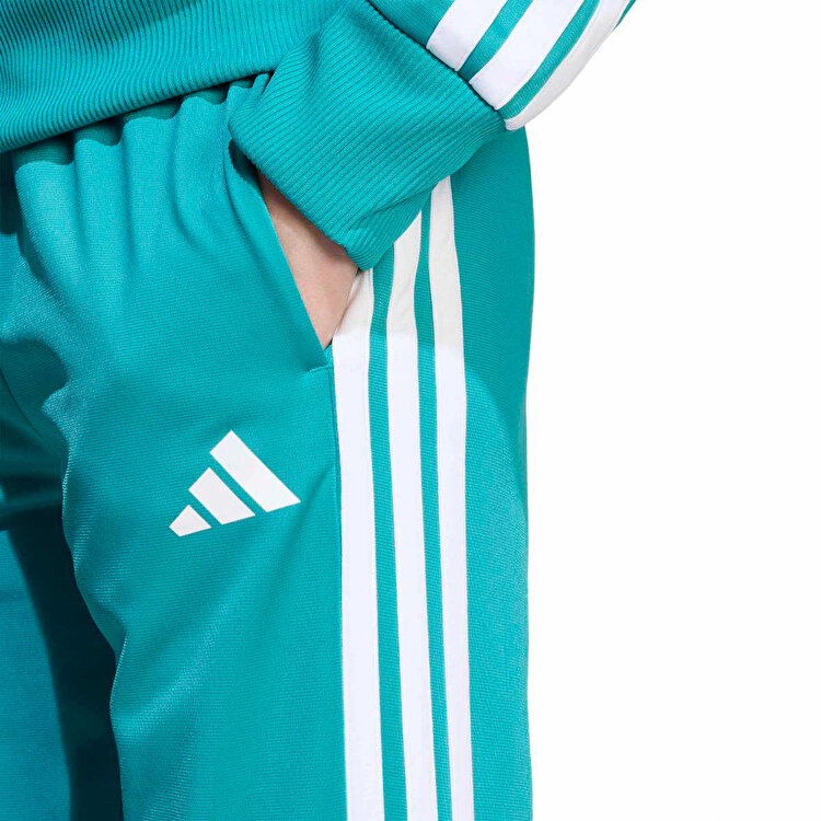 adidas 3 Stripes Tiberio Çocuk Turkuaz Dik Yaka Eşofman Takımı