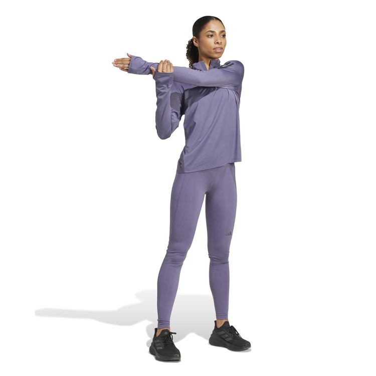 すぃ子　704040 ×2 adidas Own the Run Kadın Mor Dik Yaka Sweatshirt JX2256 - Sporthink