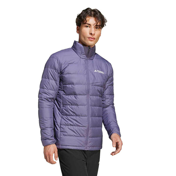 adidas Terrex Multi Light Down Erkek Mor Dik Yaka Mont JZ9965