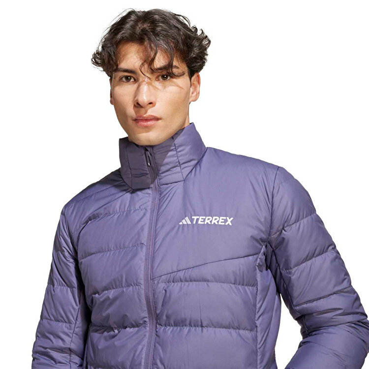 adidas Terrex Multi Light Down Erkek Mor Dik Yaka Mont JZ9965