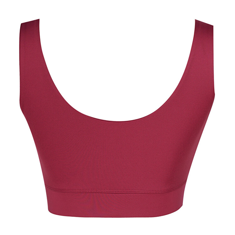 Hummel Bra Sajar Kadın Bordo Yuvarlak Yaka Atlet