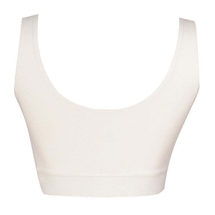 Hummel Bra Sajar Kadın Ekru Yuvarlak Yaka Atlet