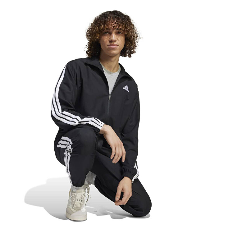 adidas 3 Stripes Wv Tt Ts Erkek Siyah Eşofman Takımı