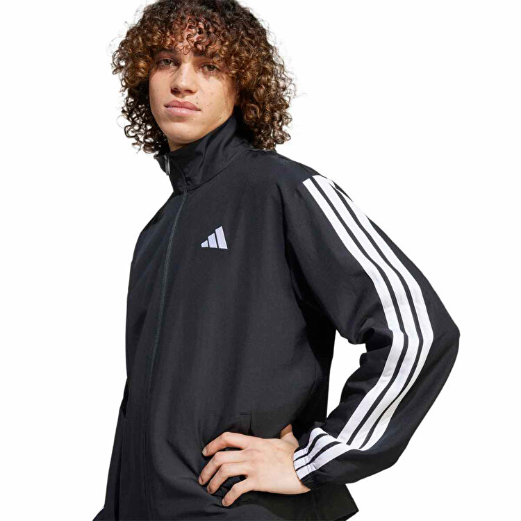 adidas 3 Stripes Wv Tt Ts Erkek Siyah Eşofman Takımı