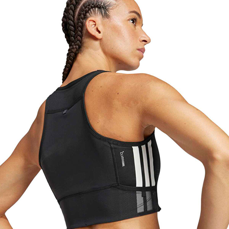 adidas Adizero Kadın Siyah Yuvarlak Yaka Crop