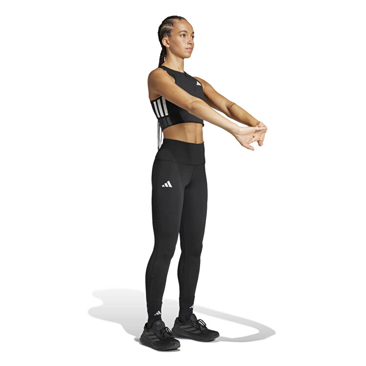 adidas Adizero Kadın Siyah Yuvarlak Yaka Crop