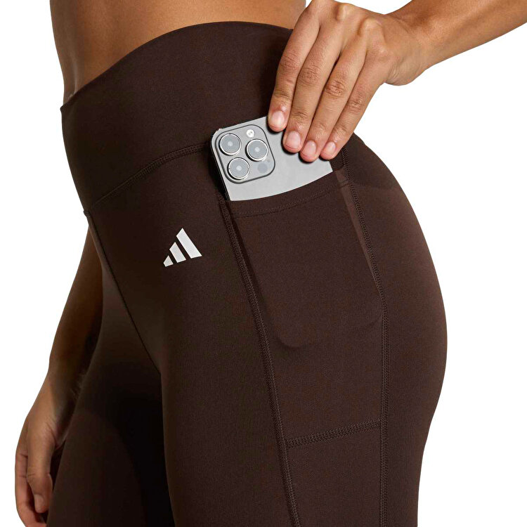 adidas Optime Essentials Cepli Kadın Kahverengi Tayt