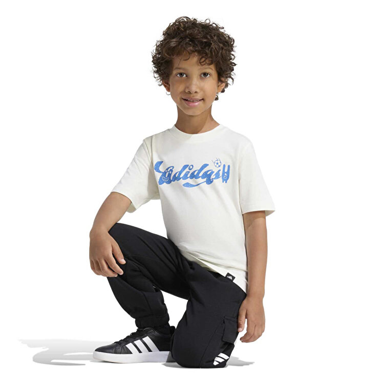 adidas Tiro Nster Çocuk Beyaz Yuvarlak Yaka Tişört