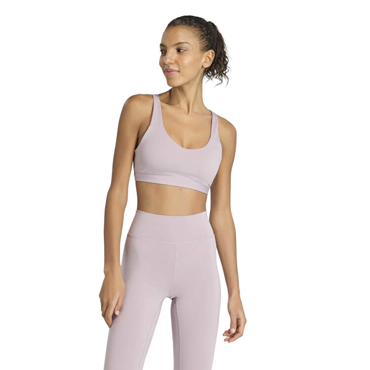 adidas All Me Essentials Kadın Pembe Yuvarlak Yaka Sporcu Sütyeni