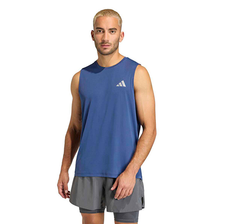 adidas Running Essentials Erkek Lacivert Yuvarlak Yaka Atlet