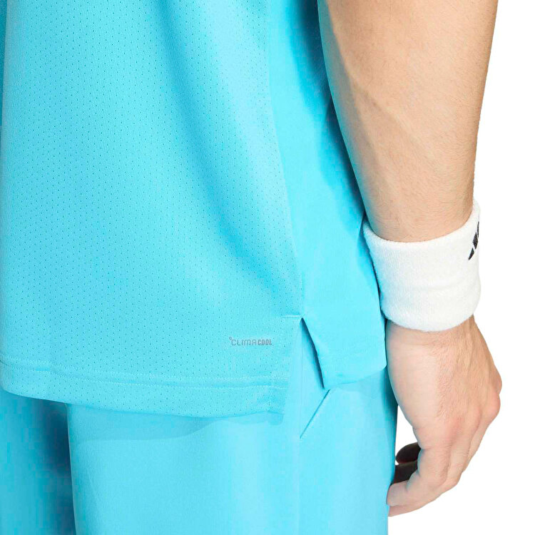 adidas Club Tennis Erkek Mavi Polo Yaka Tişört