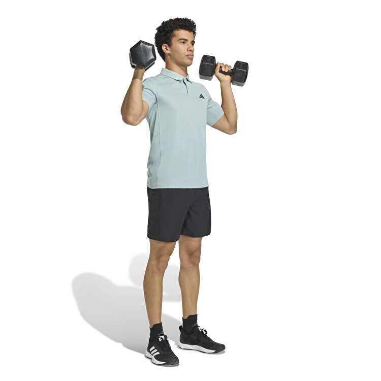 adidas Workout Essentials Basic Erkek Yeşil Polo Yaka Tişört