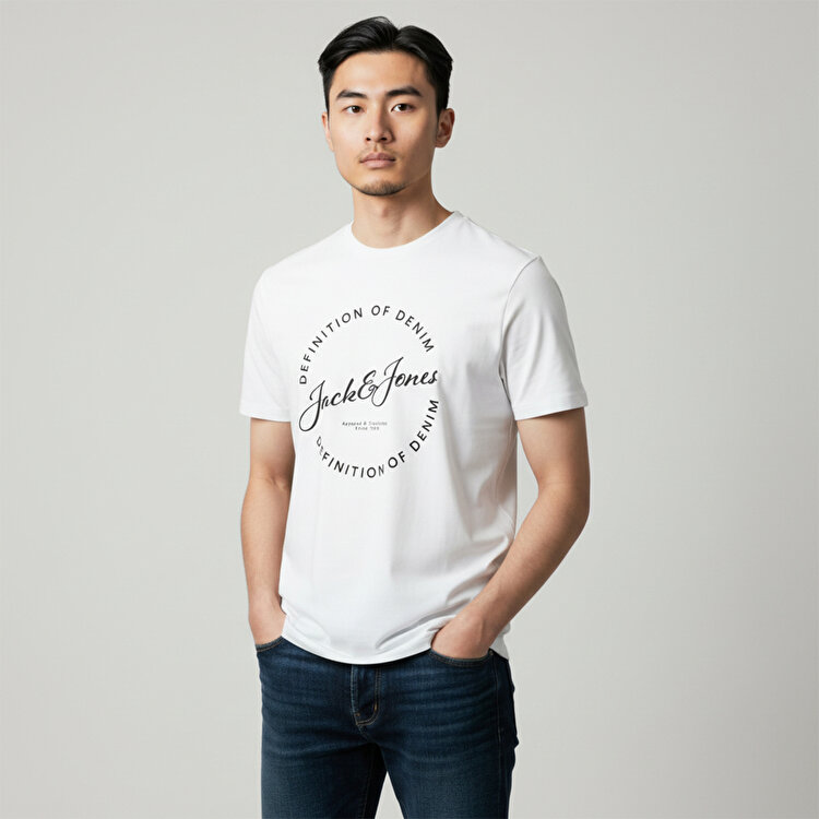 Jack&Jones Grayson Erkek Beyaz Tişört