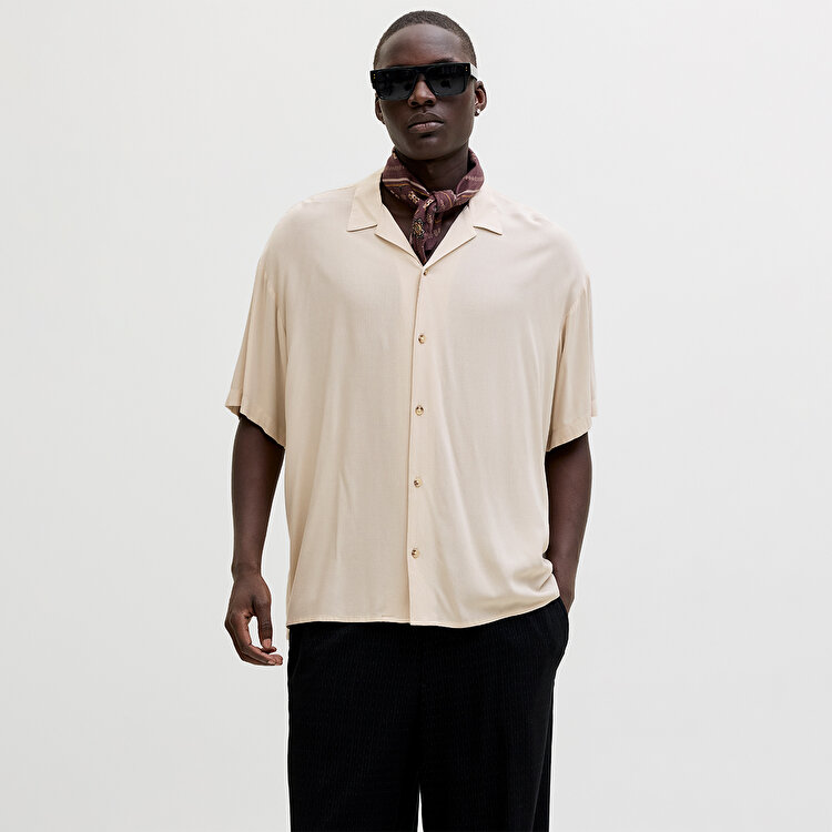 Jack&Jones Jeff Resort Solid Erkek Bej Gömlek