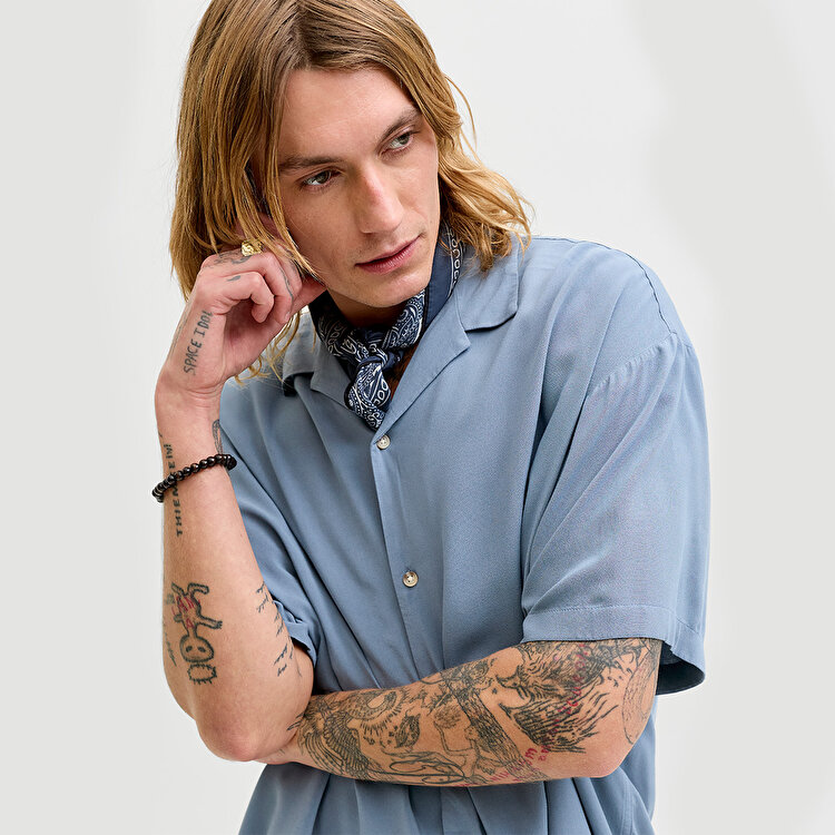 Jack&Jones Jeff Resort Solid Erkek Mavi Gömlek