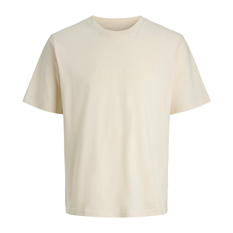 Jack&Jones Cat Skills Minimal Erkek Bej Tişört