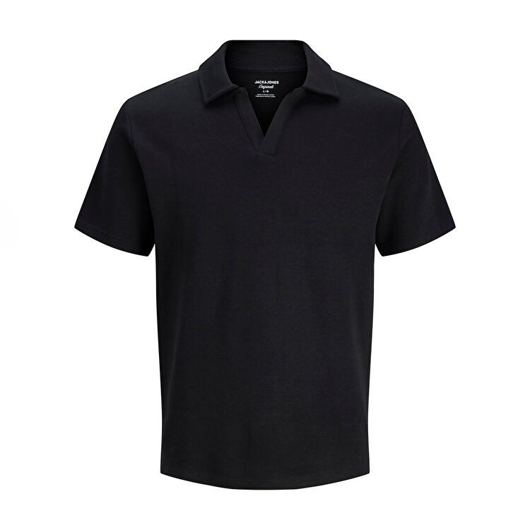 Jack&Jones Montauk Split Erkek Siyah Polo Yaka Tişört 12290893-BLK