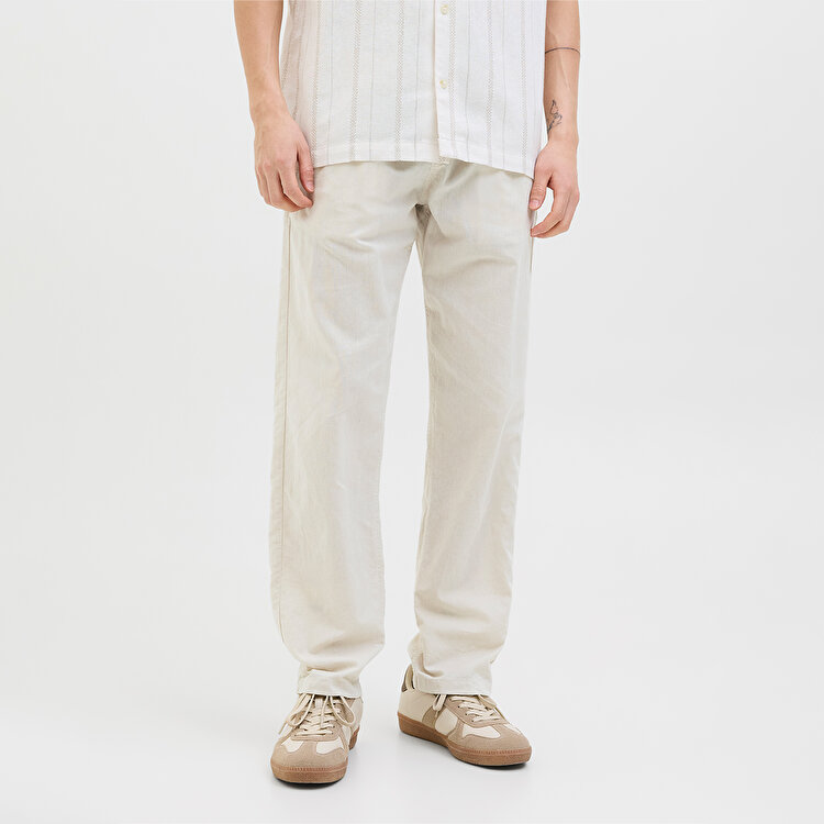 Jack&Jones Kane Summer Linen Blend Jogger Erkek Bej Pantolon