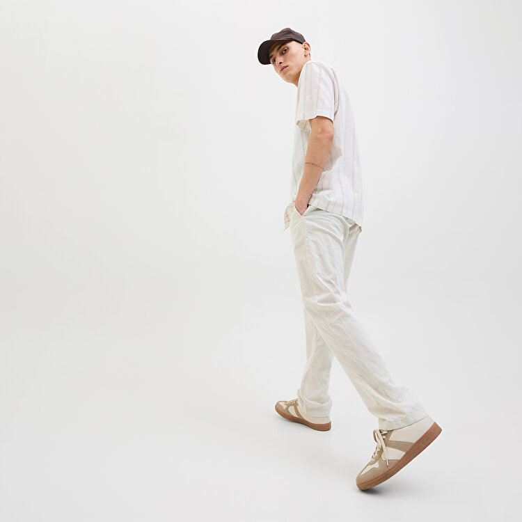 Jack&Jones Kane Summer Linen Blend Jogger Erkek Bej Pantolon