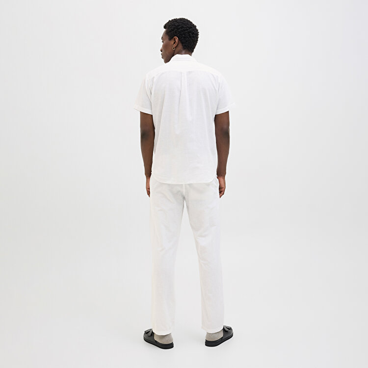 Jack&Jones Kane Summer Linen Blend Jogger Erkek Beyaz Pantolon