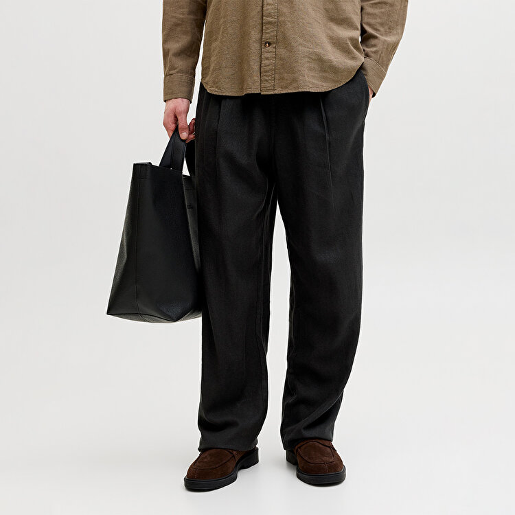 Jack&Jones Bill Andros Vis Linen Blend Jogger Erkek Siyah Pantolon