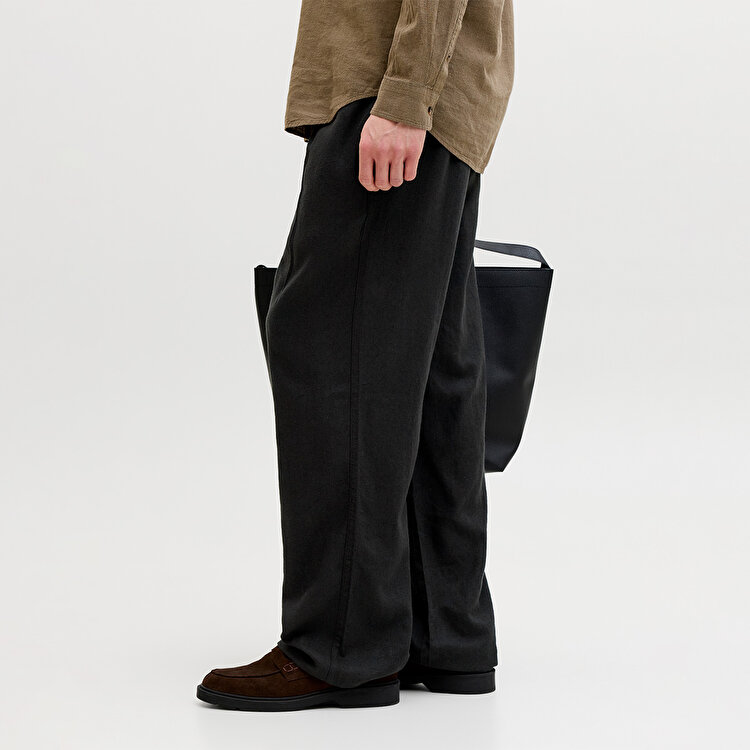 Jack&Jones Bill Andros Vis Linen Blend Jogger Erkek Siyah Pantolon