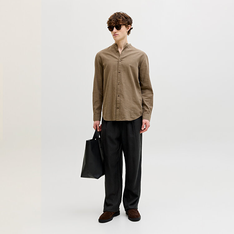 Jack&Jones Bill Andros Vis Linen Blend Jogger Erkek Siyah Pantolon