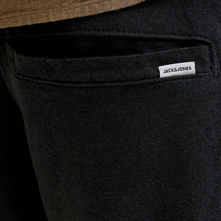 Jack&Jones Bill Andros Vis Linen Blend Jogger Erkek Siyah Pantolon