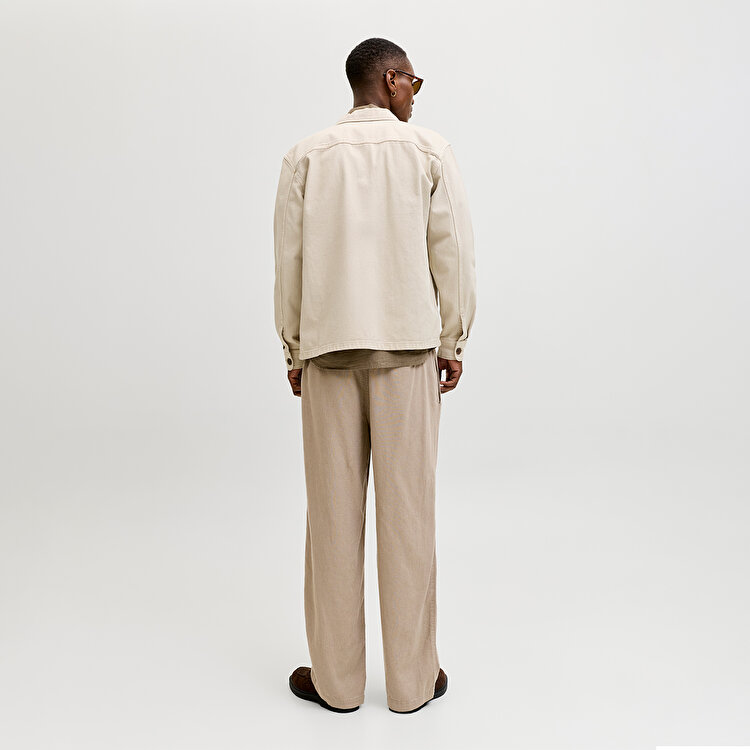 Jack&Jones Bill Andros Vis Linen Blend Jogger Erkek Bej Pantolon