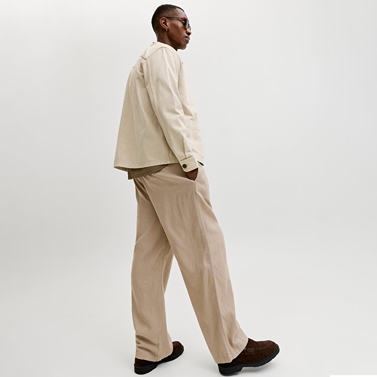 Jack&Jones Bill Andros Vis Linen Blend Jogger Erkek Bej Pantolon